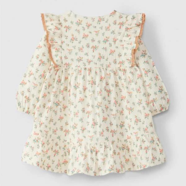 Vestido Uselina Floral 100% Algodón Laranjinha