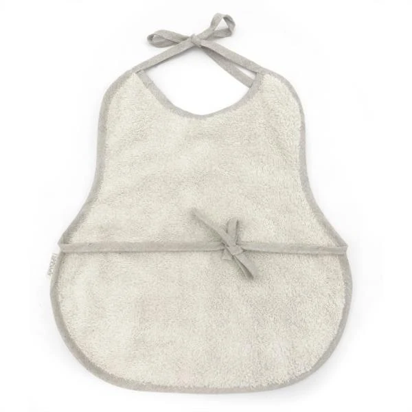 Maxi Babero Sin Mangas Sage Powder 100% Algodón Orgánico Babyshower