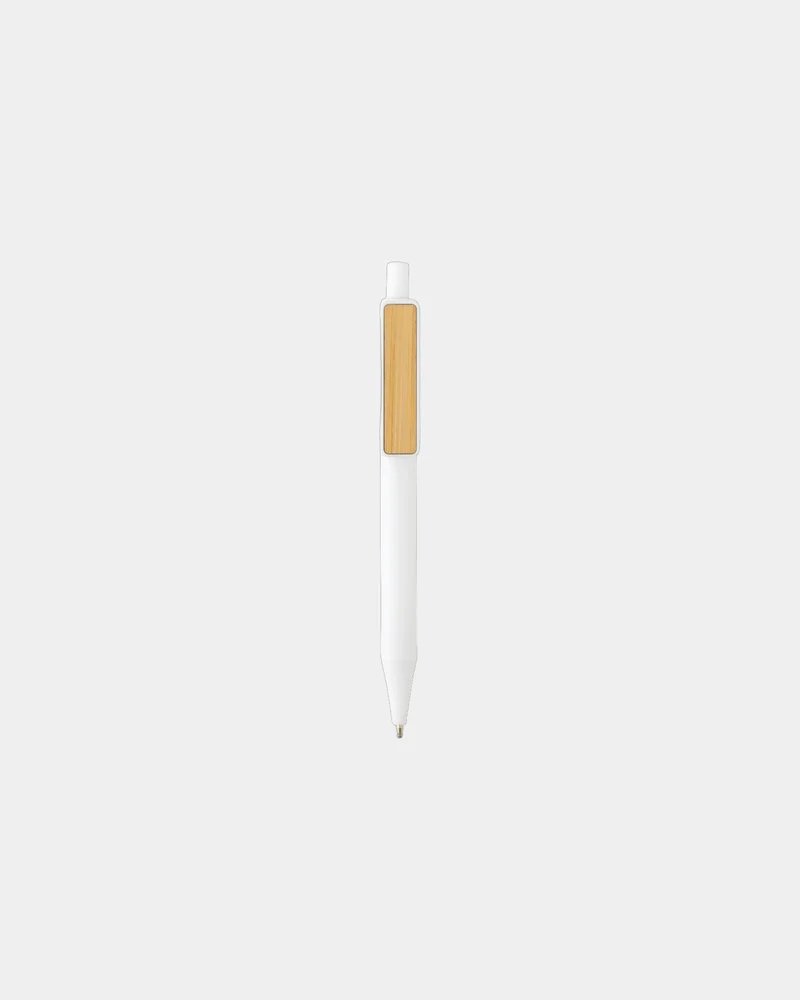 Bolígrafo ABS reciclado GRS clip bambú para personalizar