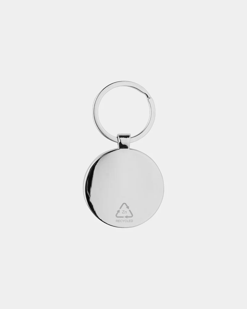 Llavero redondo reciclado RCS y bambú para personalizar