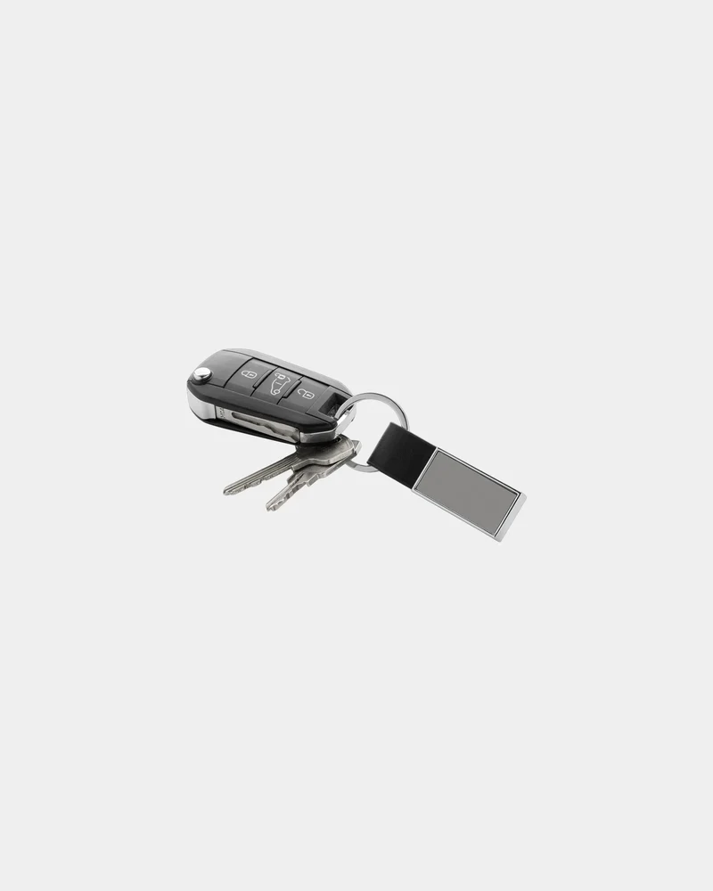 Llavero reciclado PU y zinc grabado para personalizar