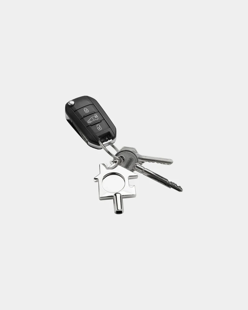 Llavero 3 en 1 zinc reciclado RCS para personalizar