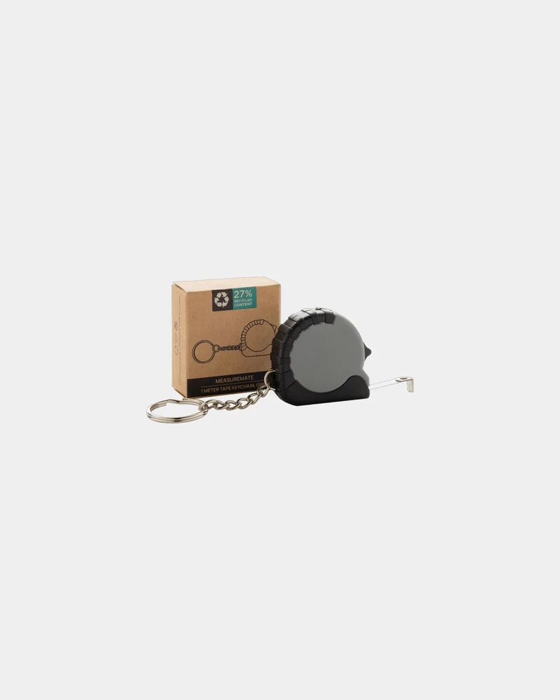 Llavero con cinta métrica ABS reciclado para personalizar