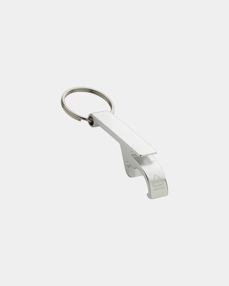 Llavero descapsulador aluminio reciclado para personalizar