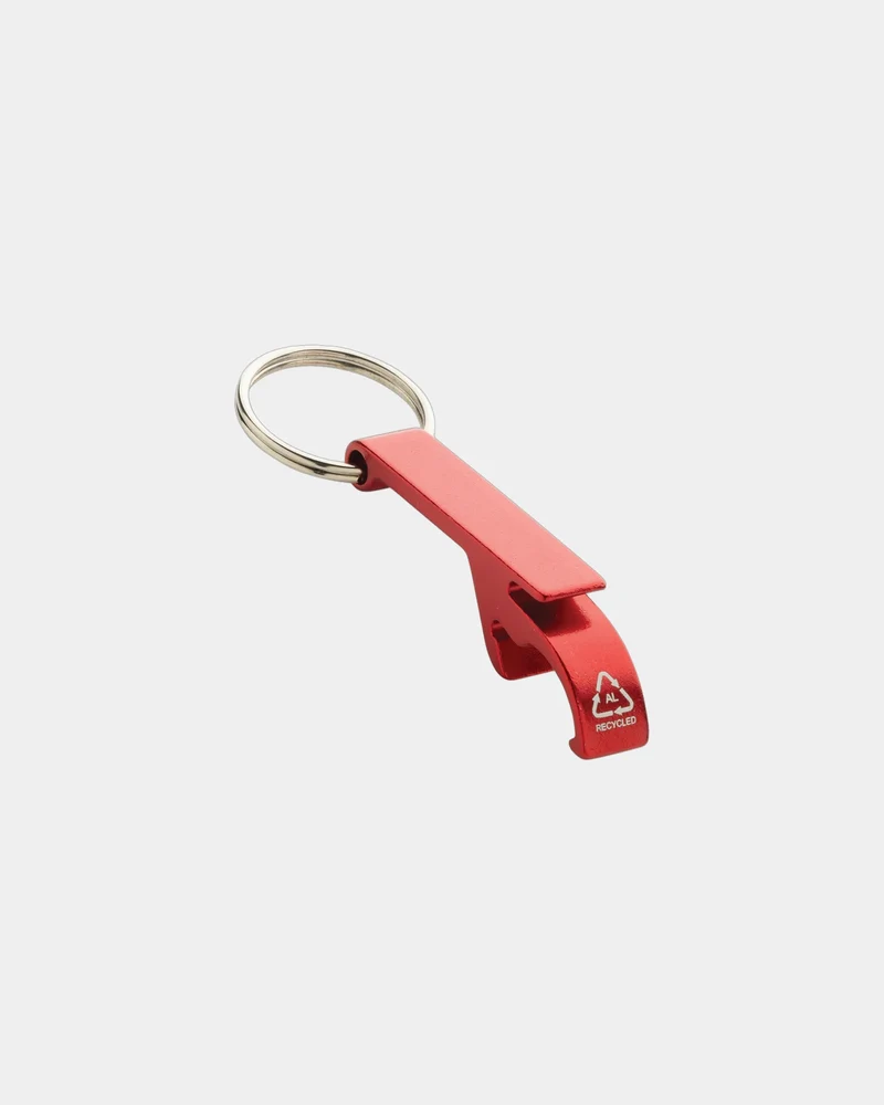 Llavero descapsulador aluminio reciclado para personalizar