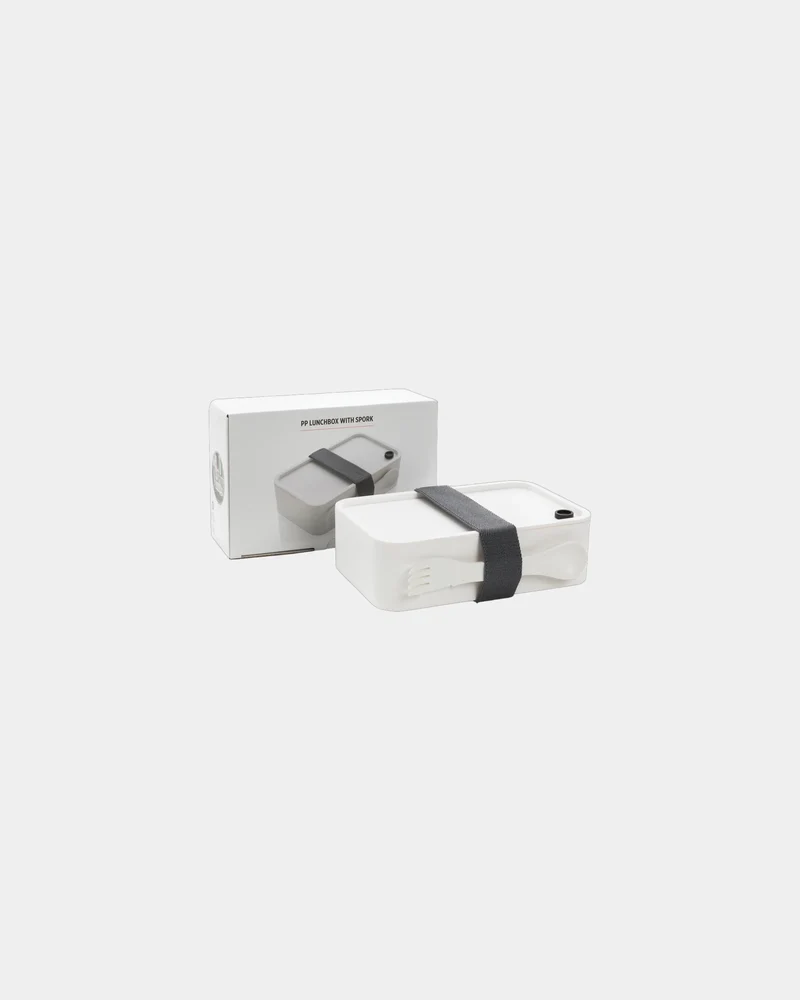 Fiambrera de PP 0,8L con cubierto para personalizar