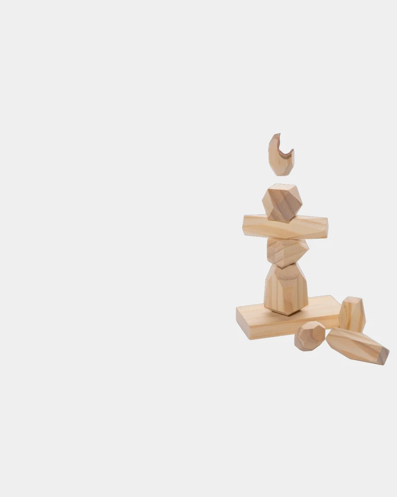 Piedras de equilibrio de madera FSC para personalizar