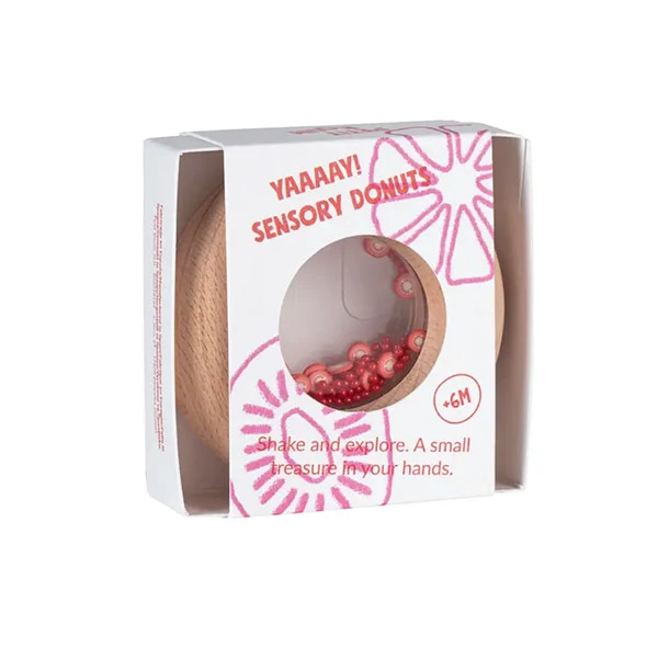 Sonajero Mordedor Sensory Donuts Tomatoes Petit Boum