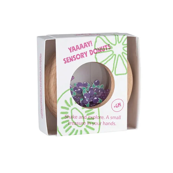 Sonajero Mordedor Sensory Donuts Eggplants Petit Boum