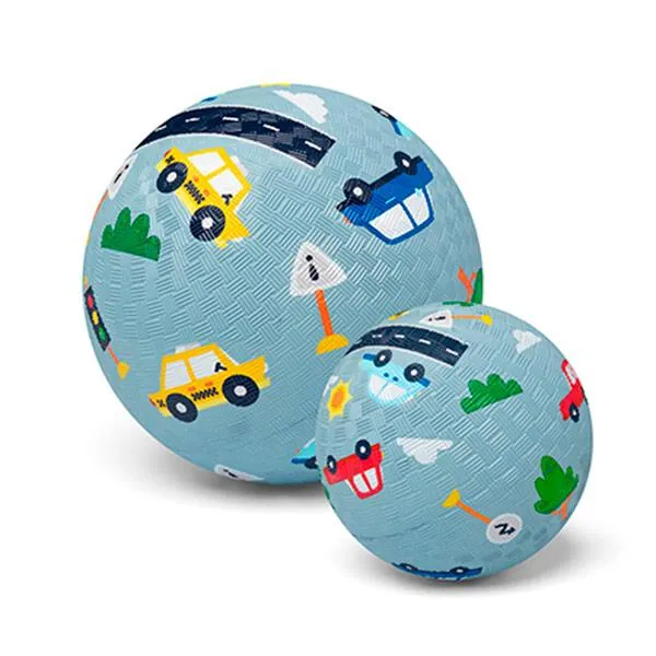 Pelota Caucho Natural Coches 13 cm