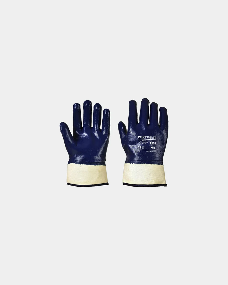 Guantes de nitrilo azul marino pack 12 para personalizar