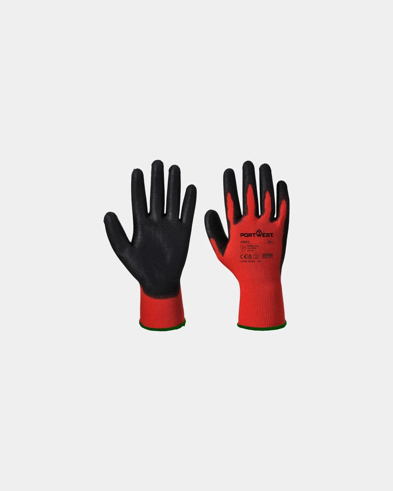 Guantes rojos PU pack de 12 para personalizar