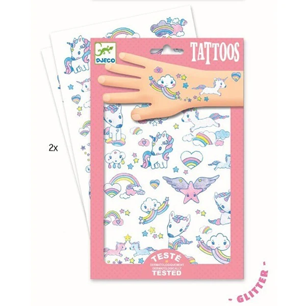 Tatuajes Unicornios Brillantes Djeco