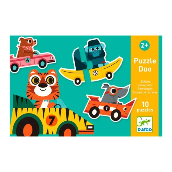 Educativos Puzzle Dúo Bólidos Djeco