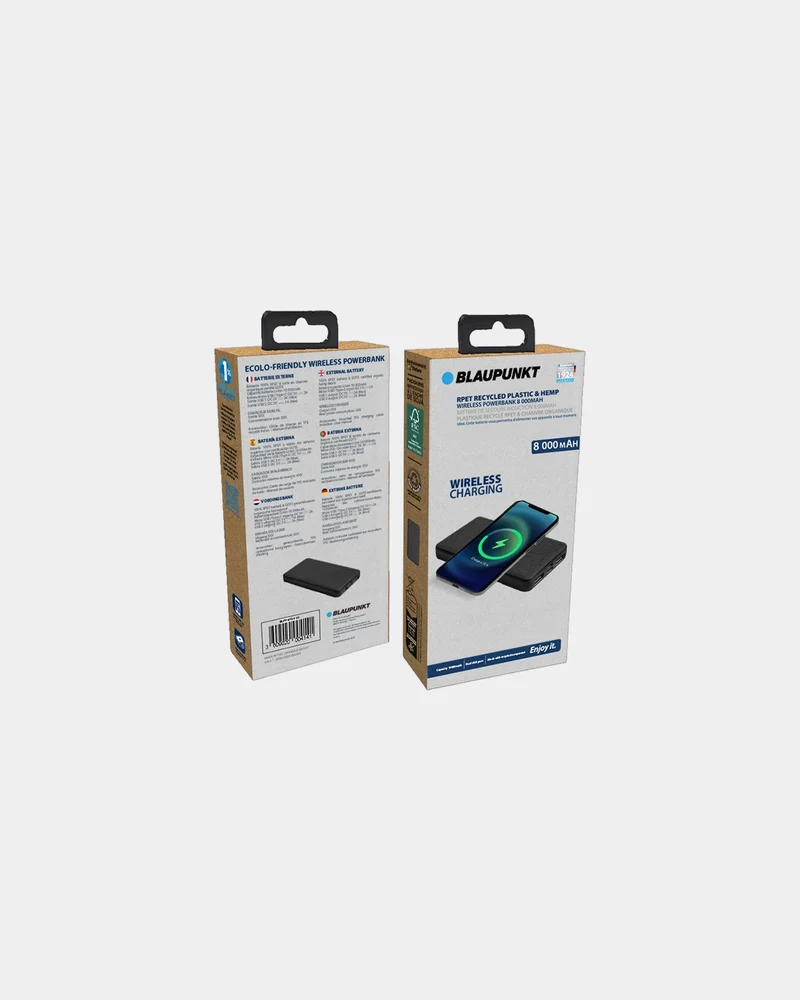 Power bank reciclado Blaupunkt 8.000 mAh para personalizar