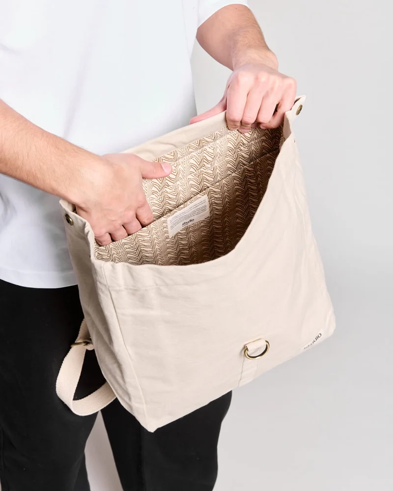 Mochila algodón orgánico Hindbag Oscar para personalizar