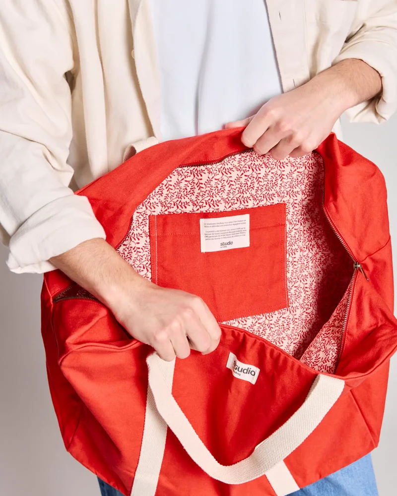 Bolsa de viaje algodón orgánico Hindbag para personalizar