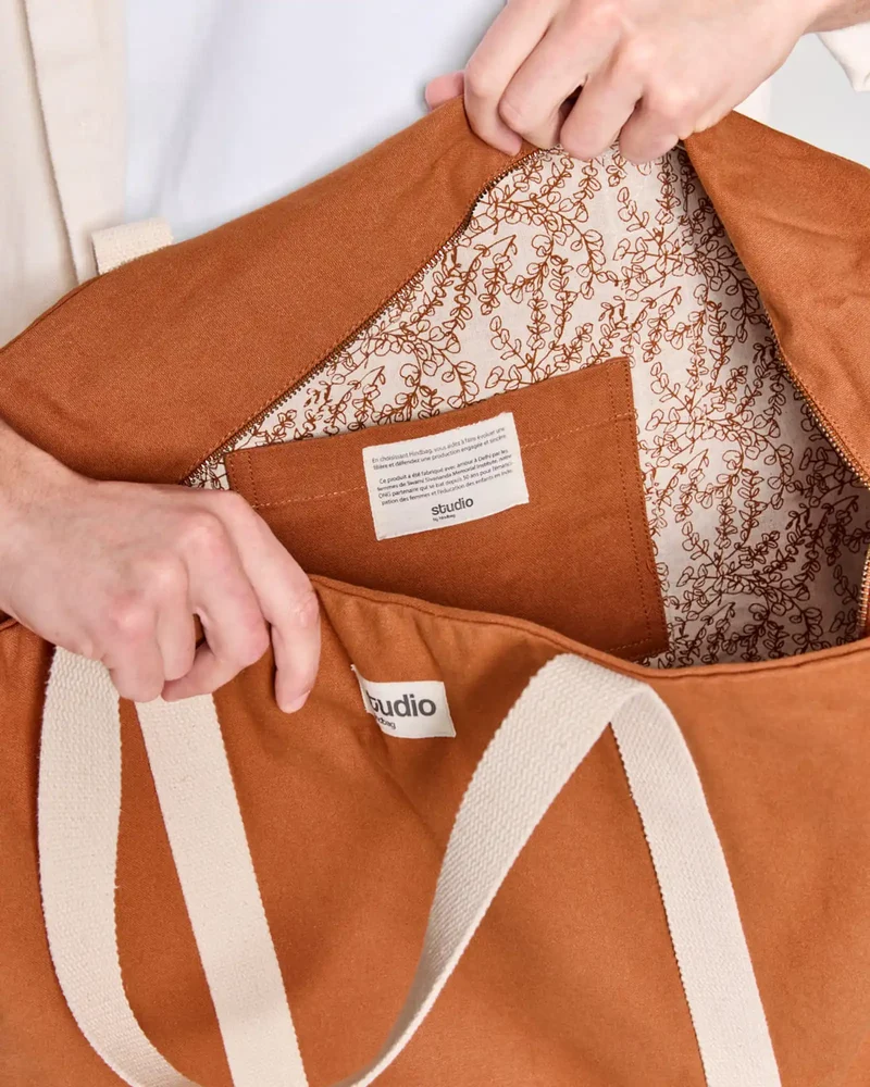 Bolsa de viaje algodón orgánico Hindbag para personalizar