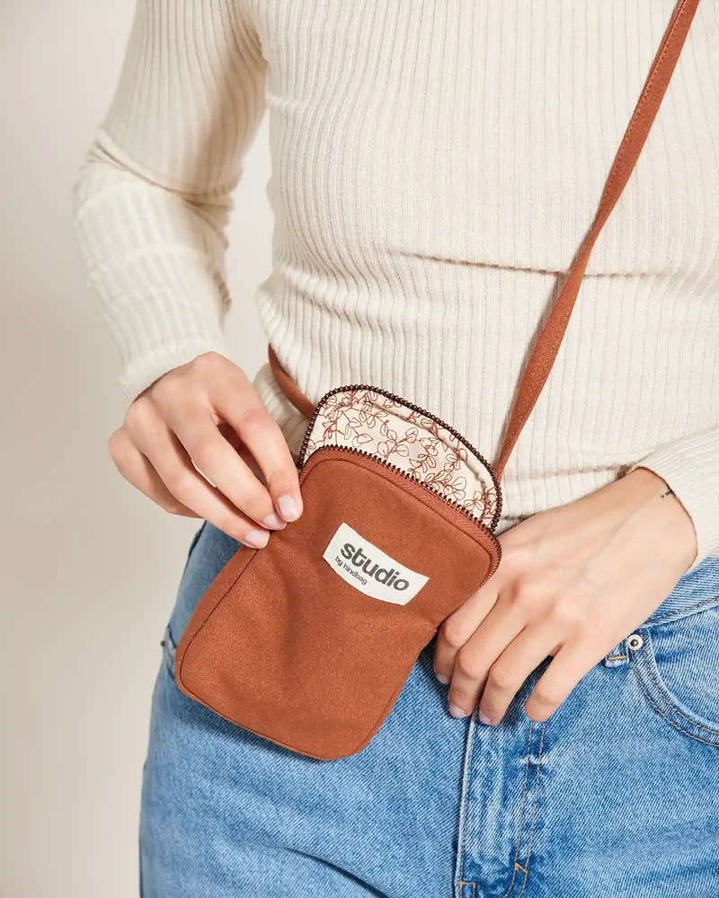 Funda móvil algodón orgánico Hindbag Théo para personalizar