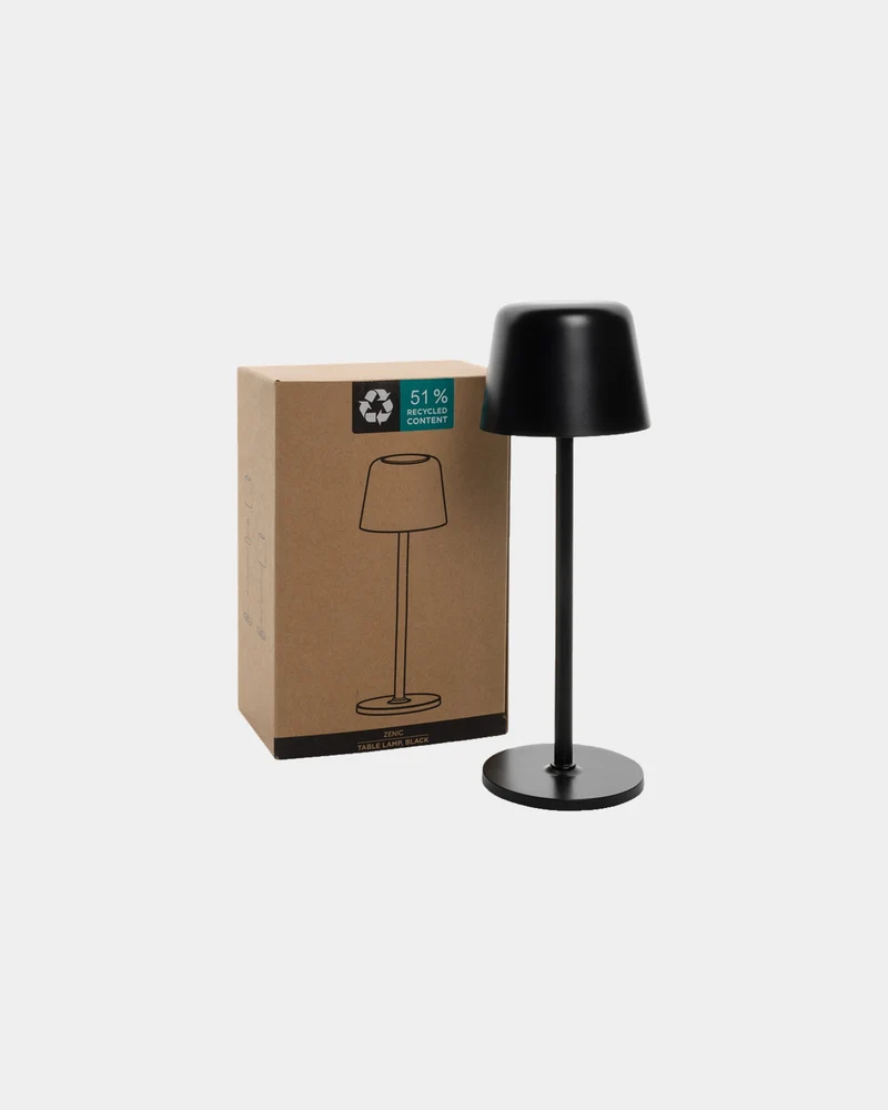 Lámpara de mesa reciclada RCS Zenic para personalizar