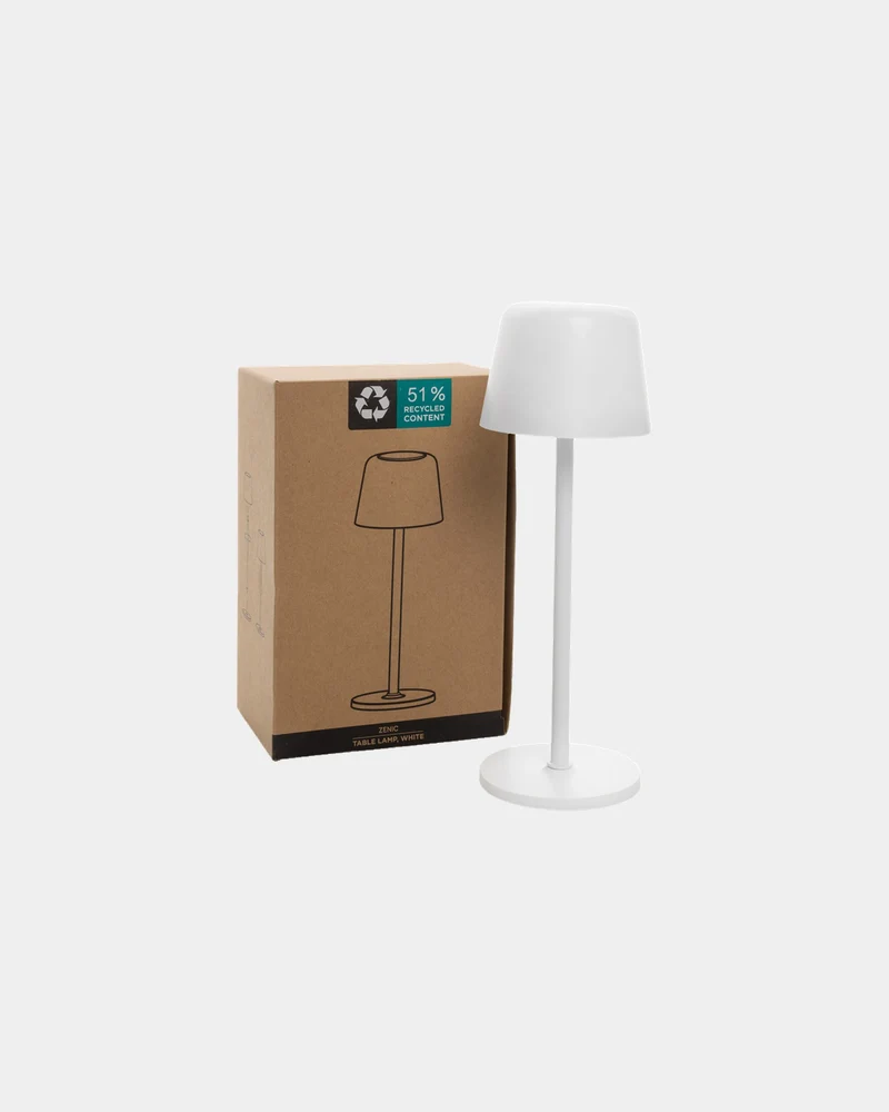 Lámpara de mesa reciclada RCS Zenic para personalizar