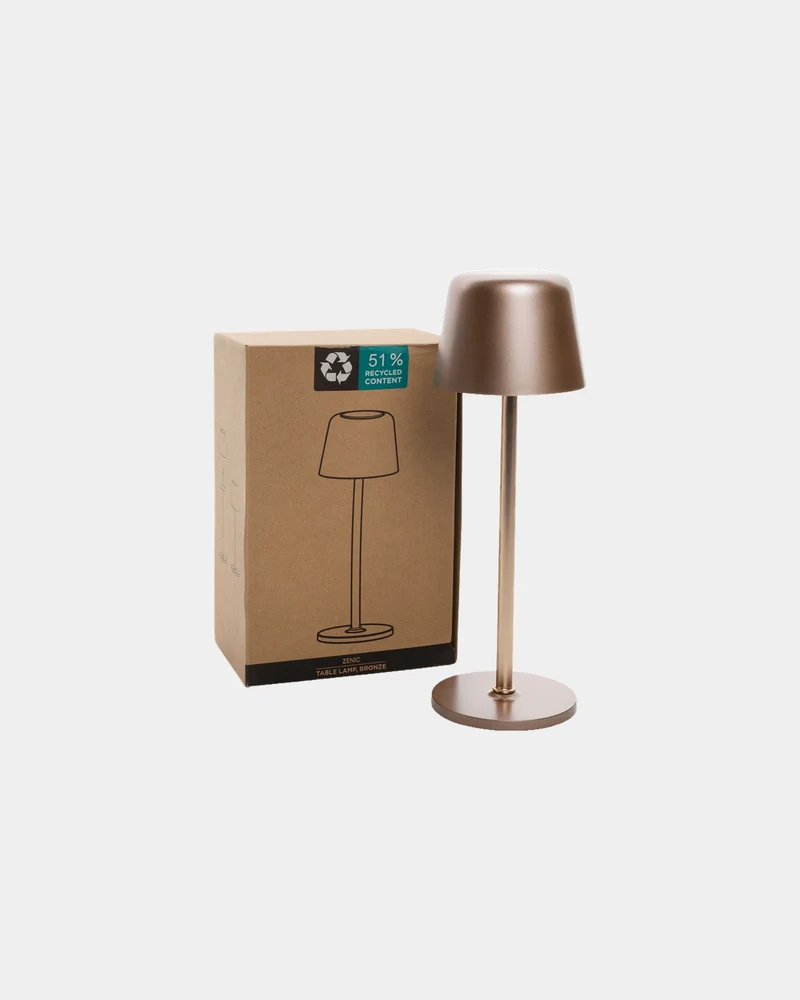 Lámpara de mesa reciclada RCS Zenic para personalizar