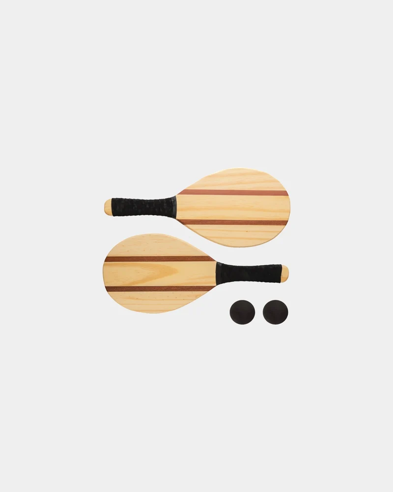 Set de raquetas frescobol de madera para personalizar