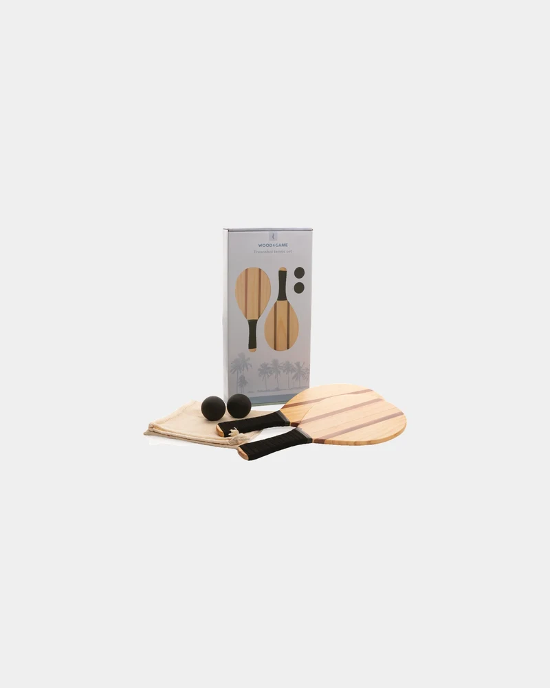 Set de raquetas frescobol de madera para personalizar