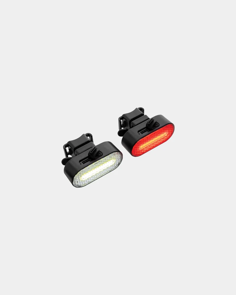 Set de luces bici plástico reciclado para personalizar