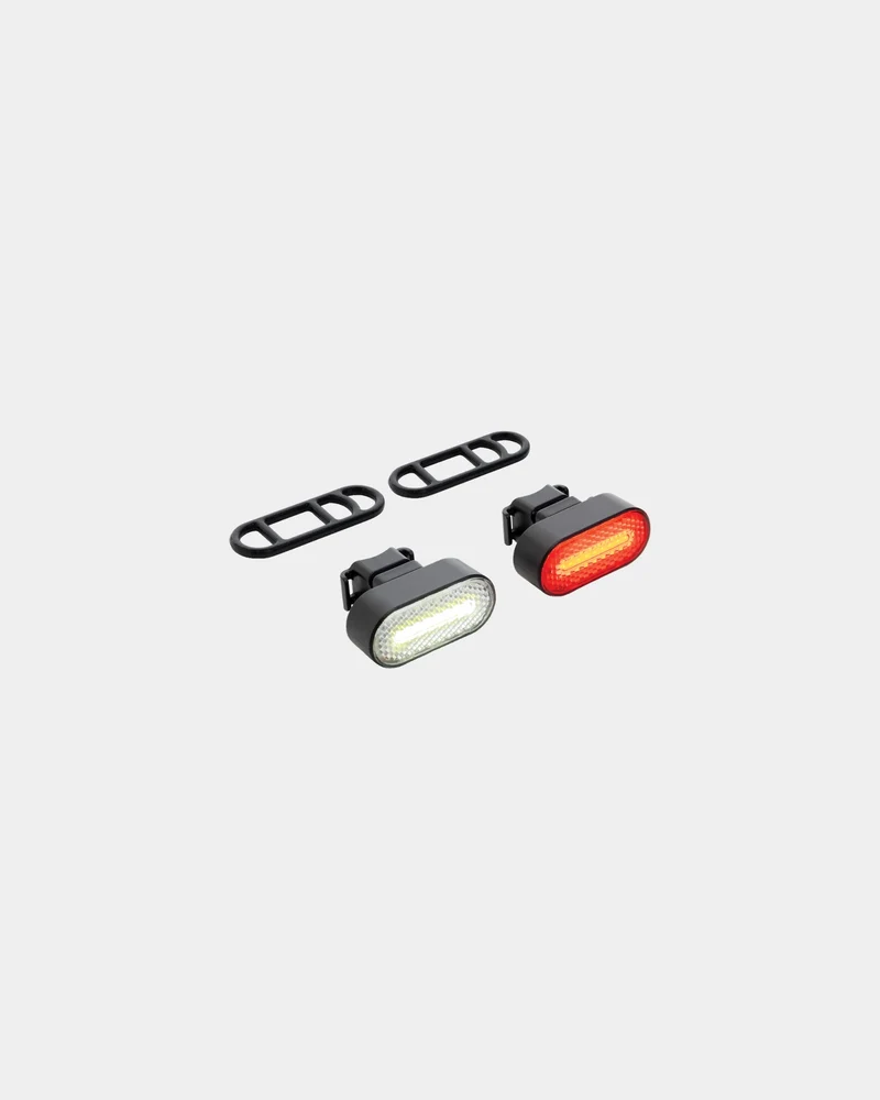 Set de luces bici plástico reciclado para personalizar