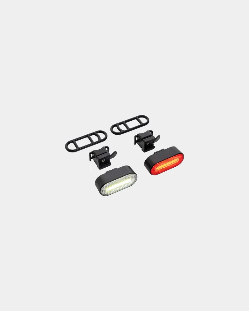Set de luces bici plástico reciclado para personalizar