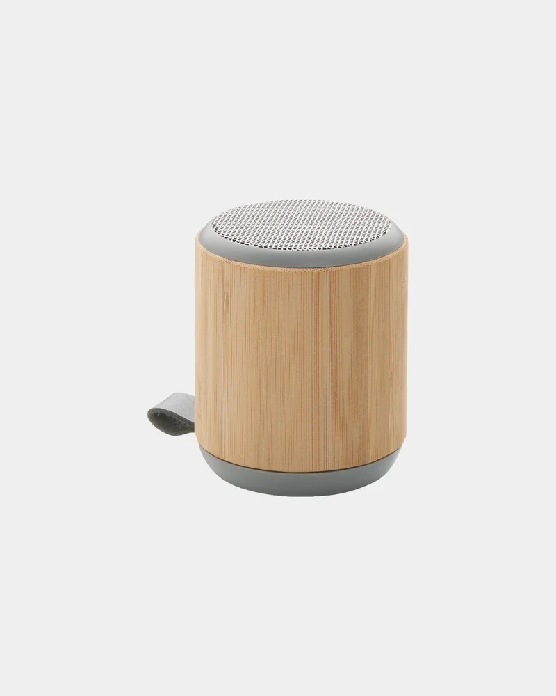 Altavoz de bambú y tela 3W para personalizar
