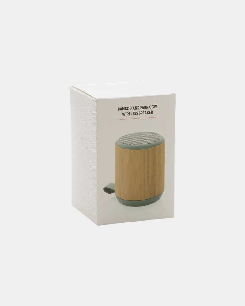 Altavoz de bambú y tela 3W para personalizar