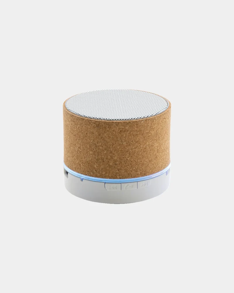 Altavoz de corcho FSC con grabado para personalizar