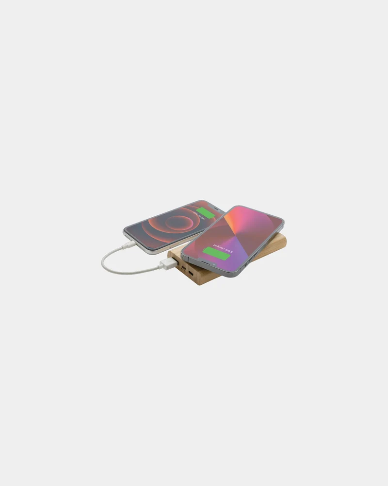 Power bank de bambú 8000 mAh para personalizar