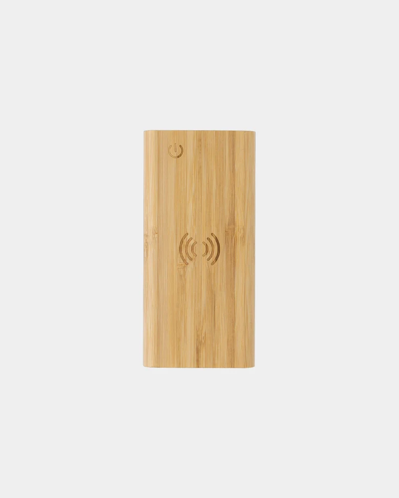 Power bank de bambú 8000 mAh para personalizar