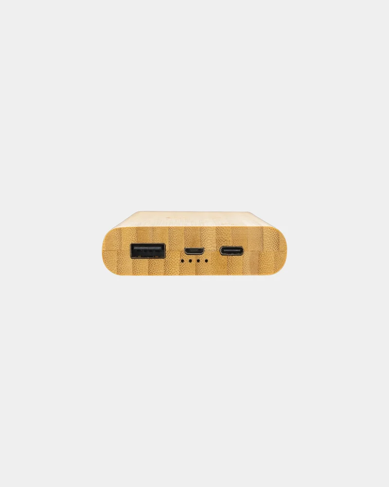 Power bank de bambú 8000 mAh para personalizar