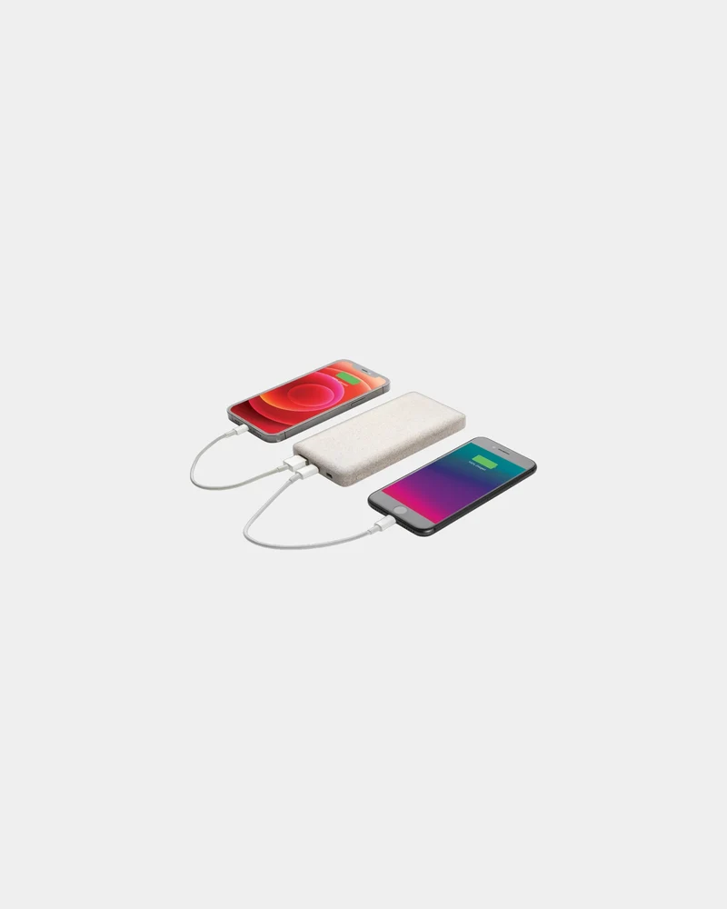 Power bank fibra de paja de trigo para personalizar