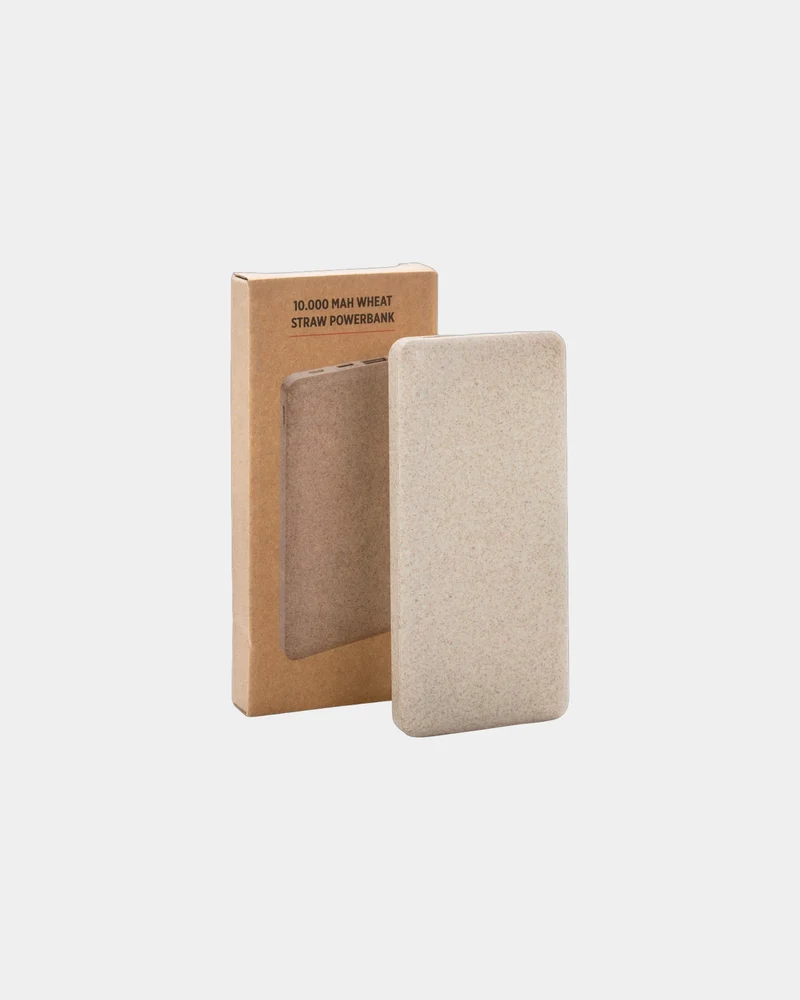 Power bank fibra de paja de trigo para personalizar