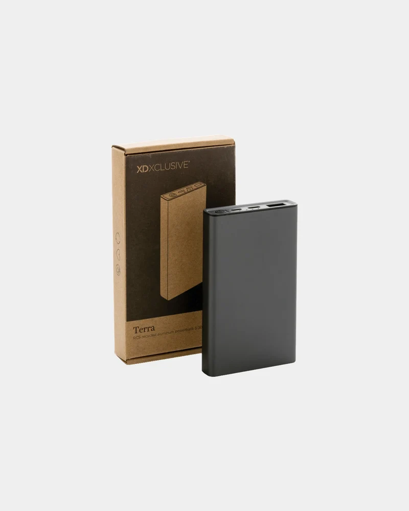 Power bank aluminio reciclado 5000 mAh para personalizar