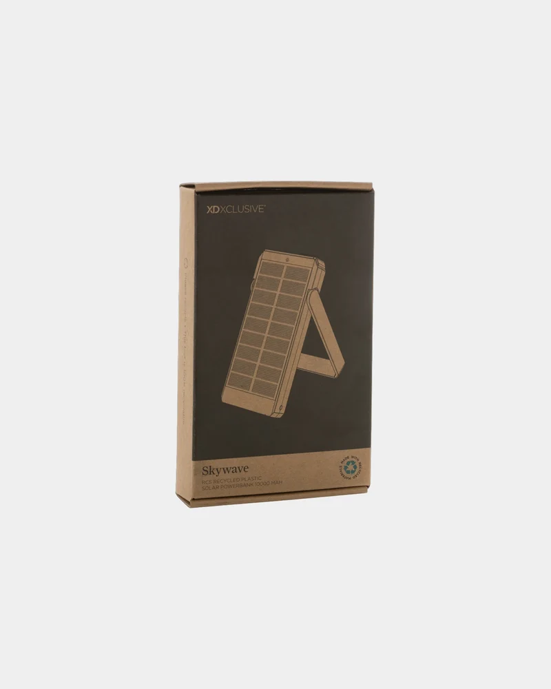 Power bank reciclado solar 10.000mAh para personalizar