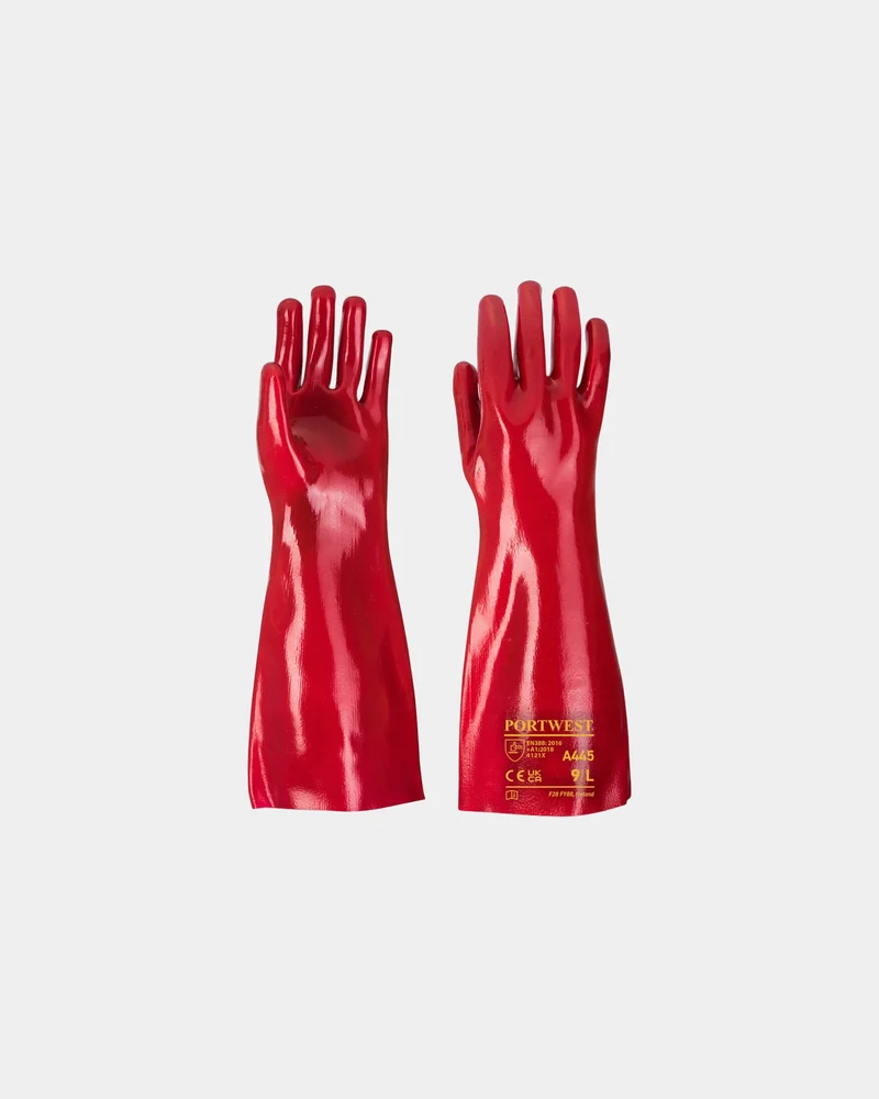 Guantes PVC rojo 45 cm para personalizar