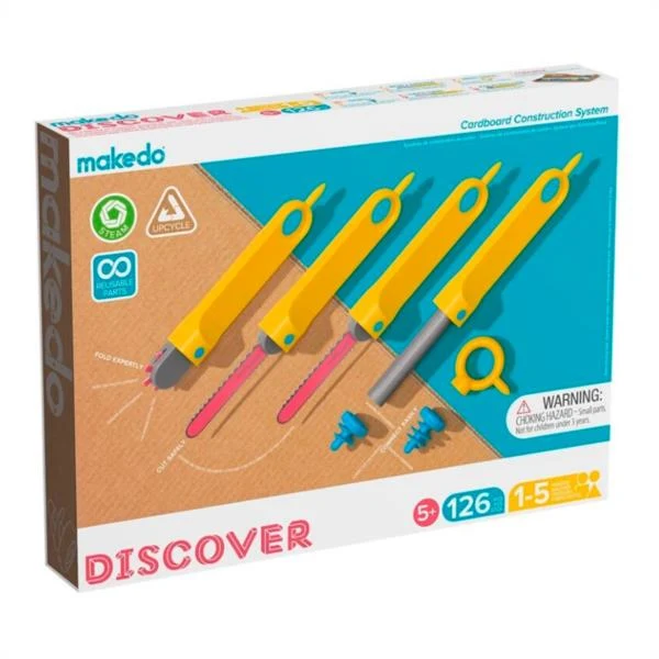 Discover Kit De 126 Piezas Makedo Crear Con Cartón
