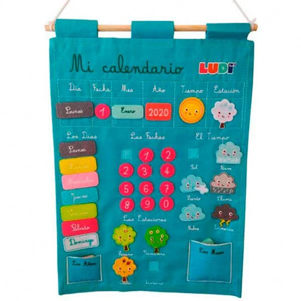 Mi Calendario Castellano Bordado y Velcros