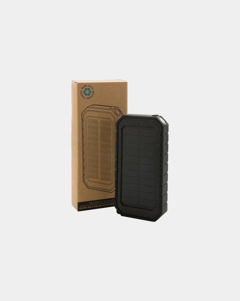 Power bank solar reciclado RCS 10.000mAh para personalizar