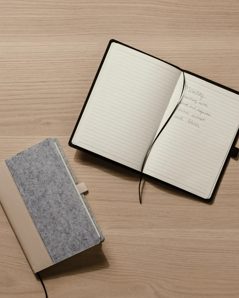 Libreta fieltro reciclado Vinga Albon A5 para personalizar