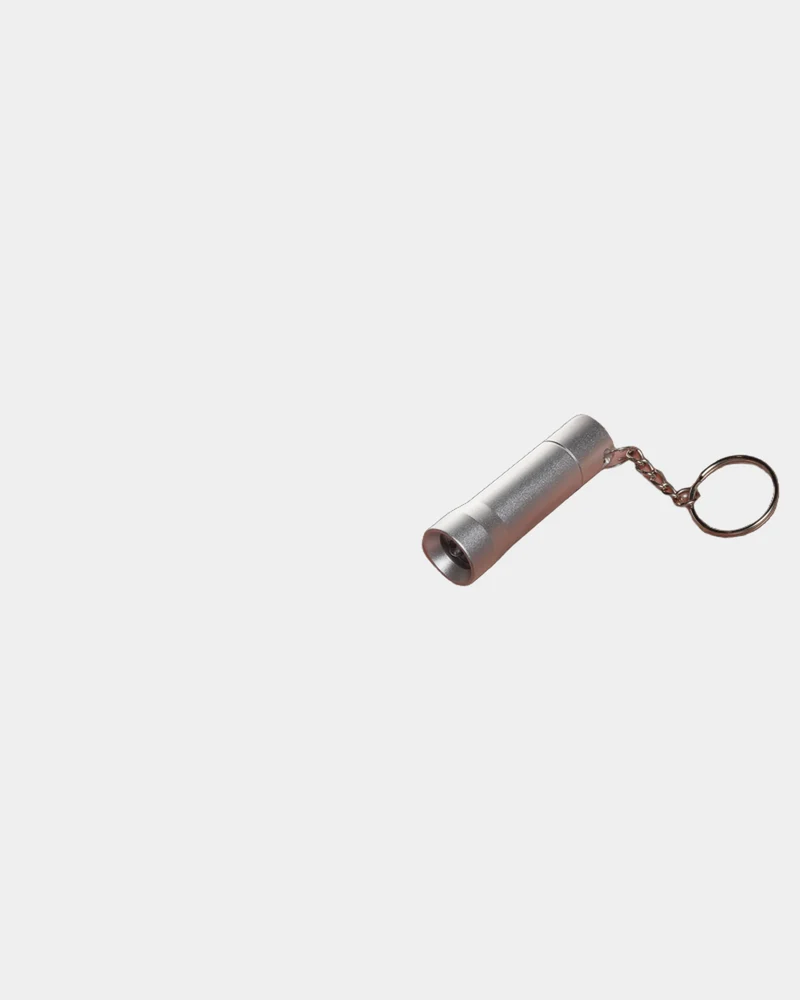 Llavero linterna aluminio reciclado RCS para personalizar