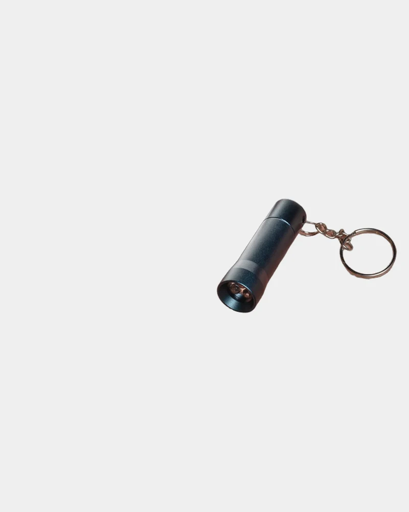 Llavero linterna aluminio reciclado RCS para personalizar