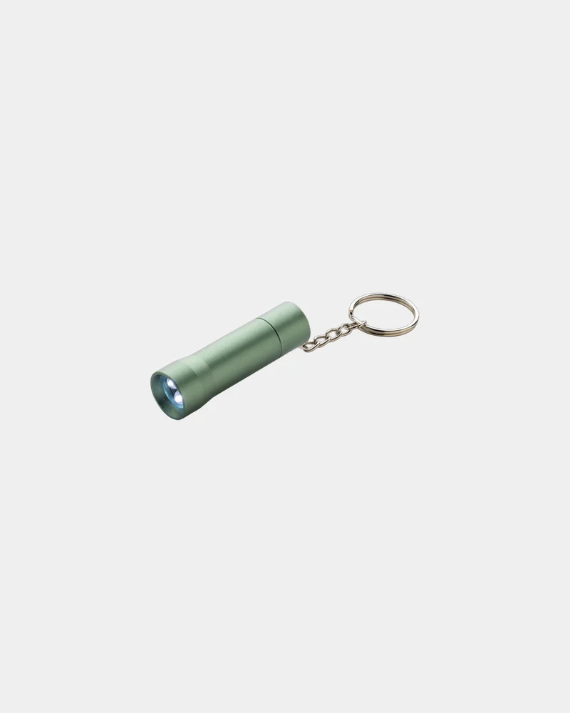 Llavero linterna aluminio reciclado RCS para personalizar