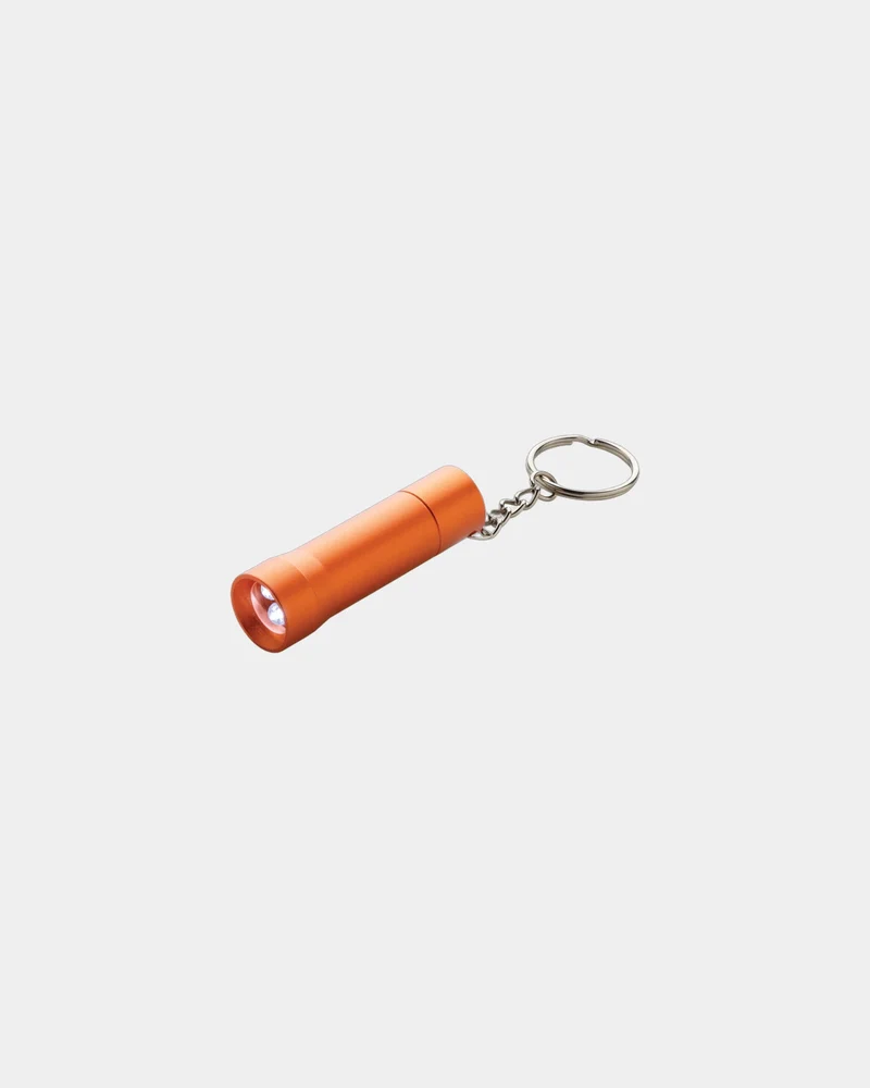 Llavero linterna aluminio reciclado RCS para personalizar